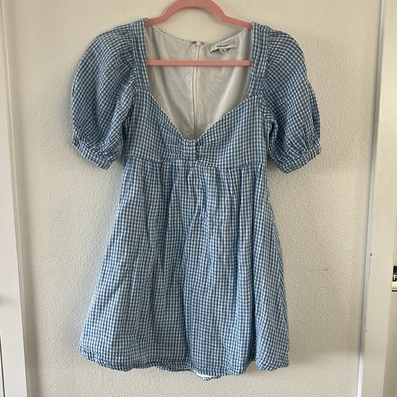 RTR NOW Blue Gingham Babydoll Dress - Picture 6 of 10